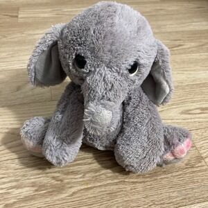 Aurora Plush Elephant Kids Small Grey  Shaggy Soft Stuffed Animal Toy 2017